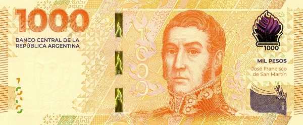 Аргентина: 1000 песо (2023 г.) (аверс)