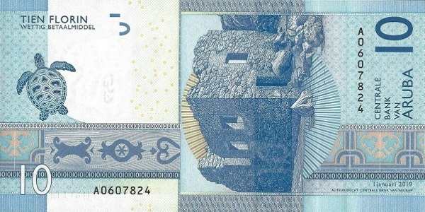 Аруба: 10 флоринов 2019 г. (реверс)