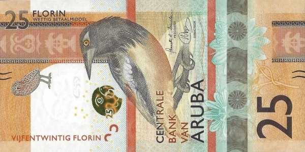 Аруба: 25 флоринов 2019 г. (аверс)