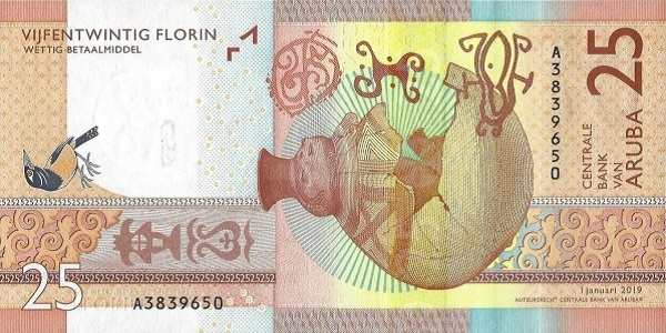 Аруба: 25 флоринов 2019 г. (реверс)