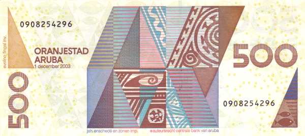 Аруба: 500 флоринов 2003 г. (реверс)