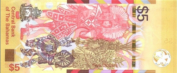 Багамы: 5 долларов 2020 г. (реверс)