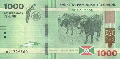 Бурунди: 1000 франков 2021-2023 г. (аверс)