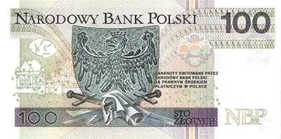 Польша: 100 злотых 2012-2018 г. (реверс)