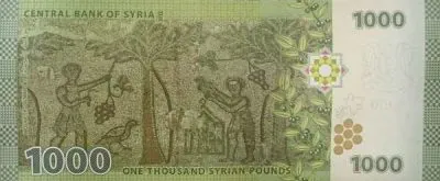 Сирия: 1000 фунтов 2013 г. (реверс)