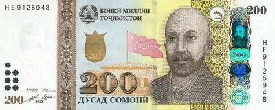 Таджикистан: 200 сомони 2022 г. (аверс)