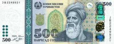 Таджикистан: 500 сомони 2022 г. (аверс)