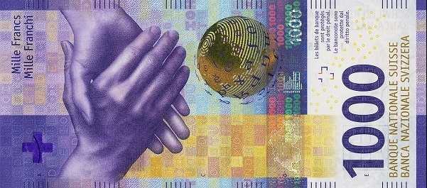 Швейцария: 1000 франков 2017 г. (аверс)